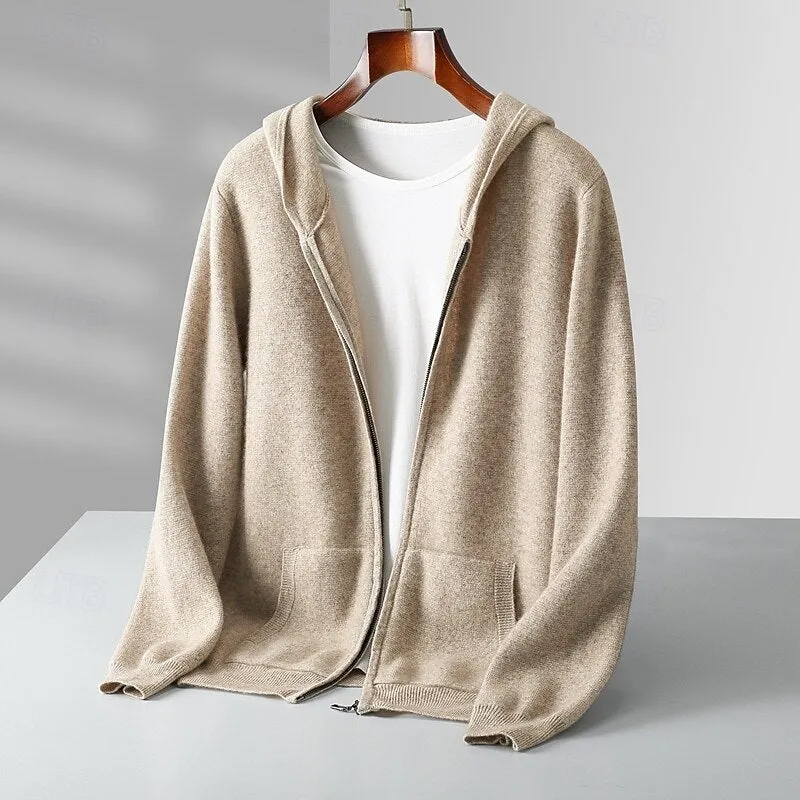 100% Merino Wool Full Zip Sweater