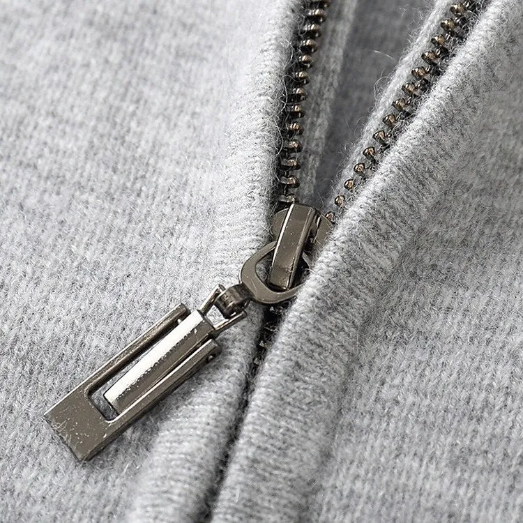 100% Merino Wool Full Zip Sweater