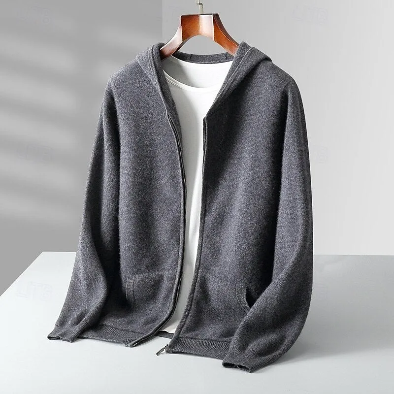 100% Merino Wool Full Zip Sweater