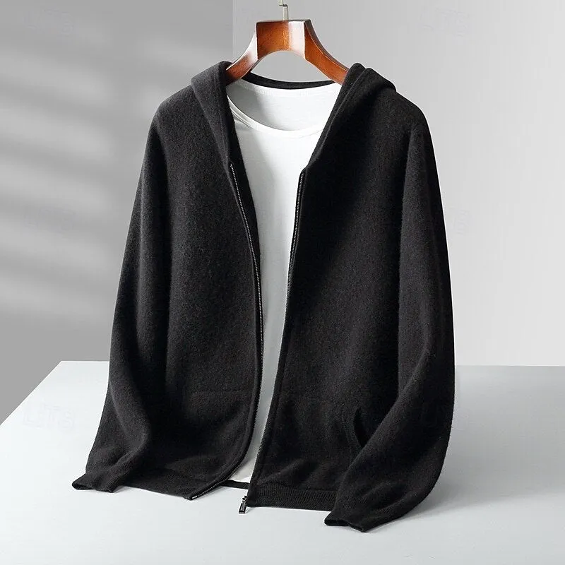 100% Merino Wool Full Zip Sweater
