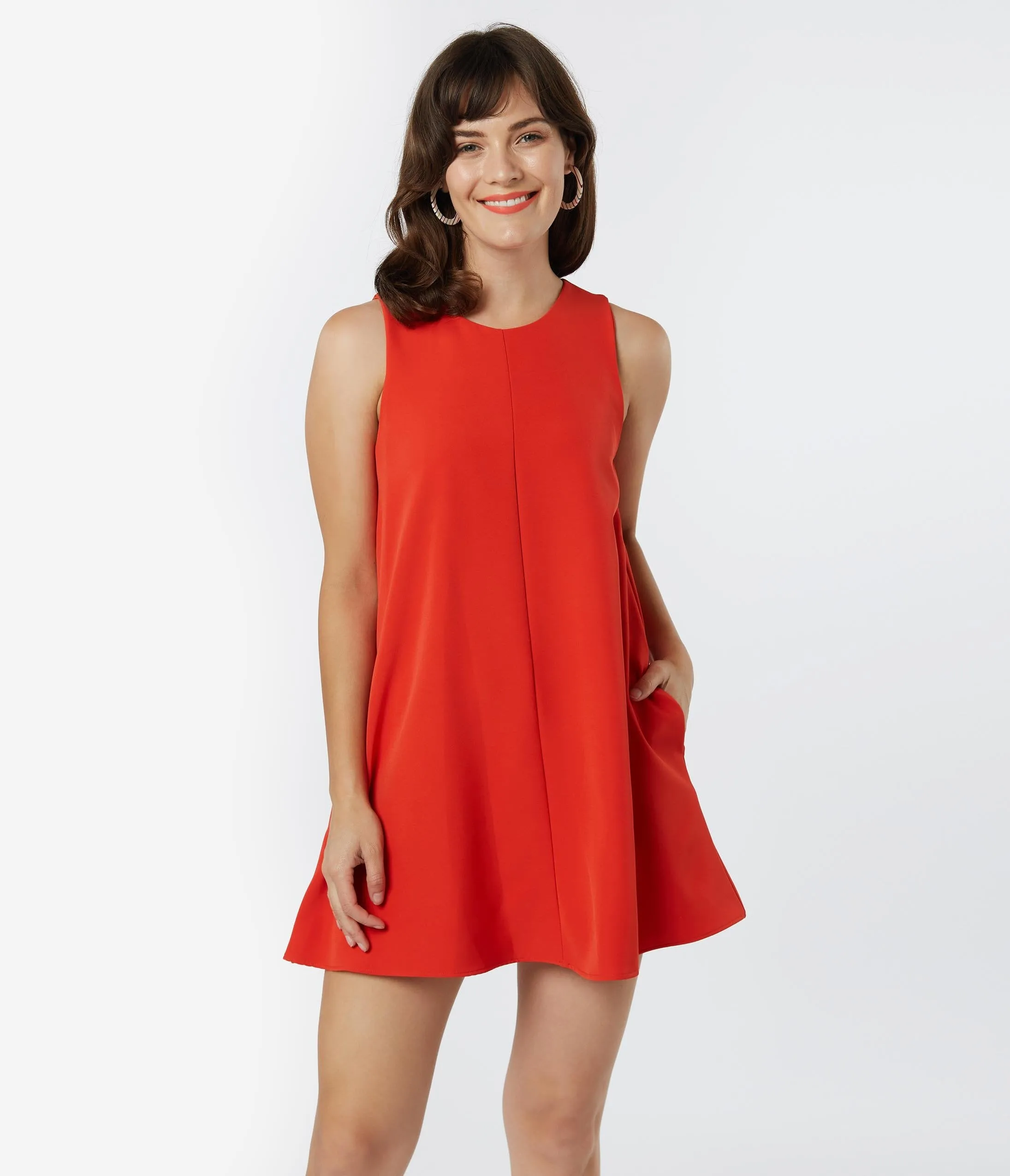 1960s Style Burnt Orange Shift Dress