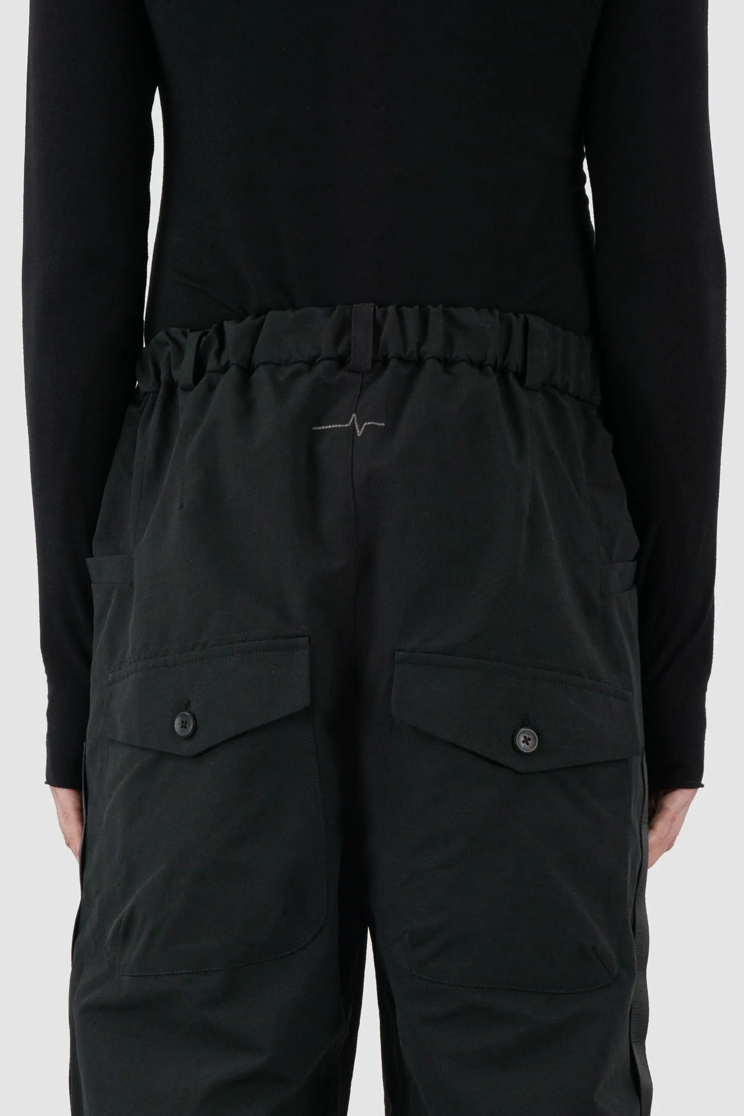 Belted Utility Pants With Side Straps