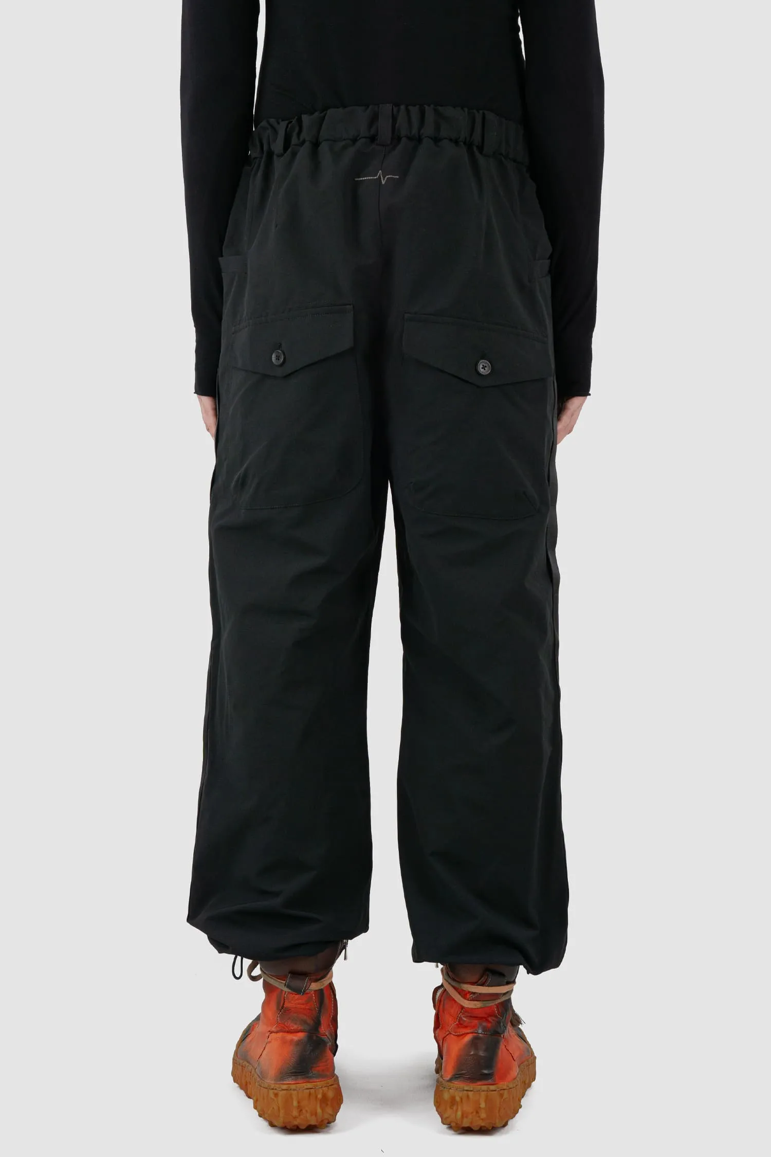 Belted Utility Pants With Side Straps
