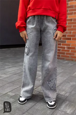 Black soft denim pants