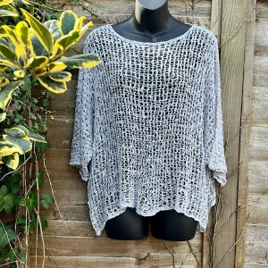 Breezy Silver Bohemian Popcorn Cover Up