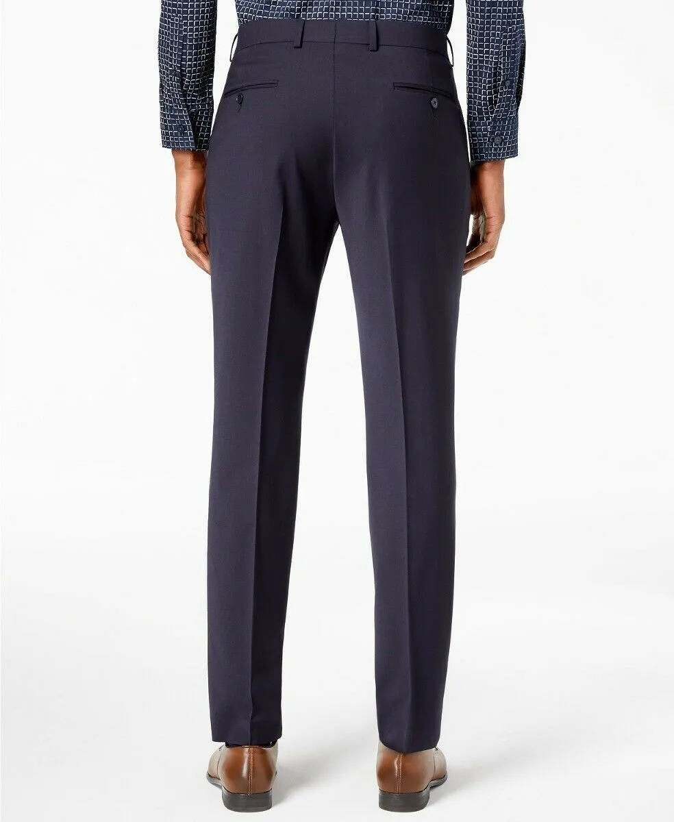 Calvin Klein Mens Skinny fit Dress Pants 31 / 30 Blue Solid Stretch