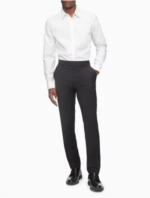 Calvin Klein Mens Skinny fit Dress Pants Pants 30 / 32 Black Solid Stretch