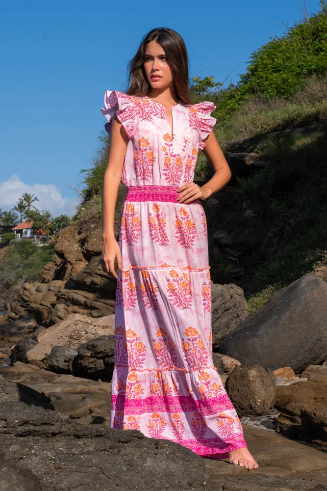 Caro Dress. Pink / Orange