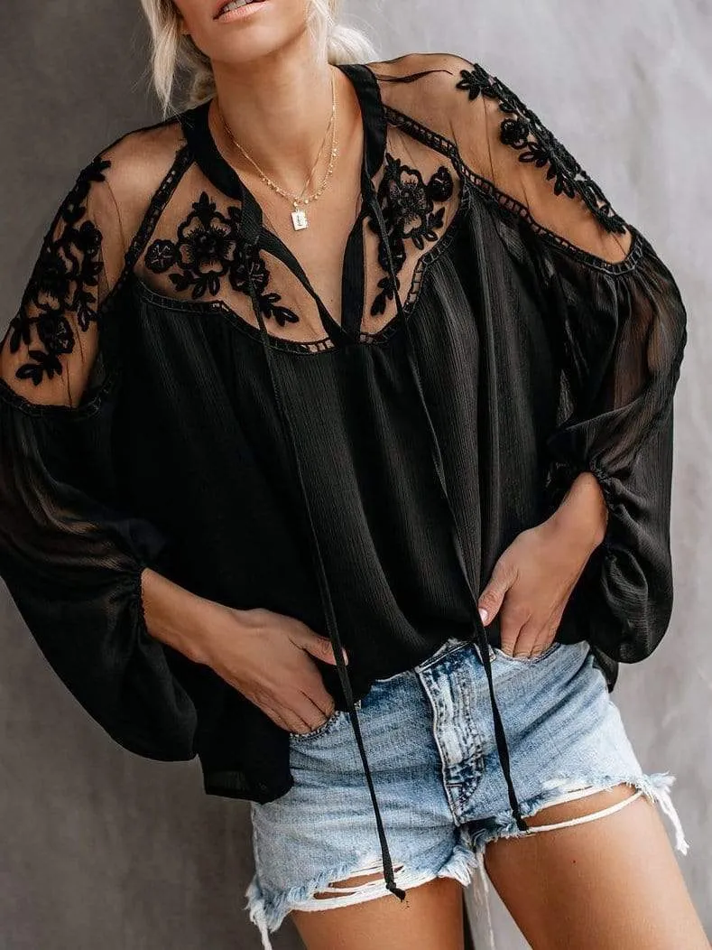 Elegant New Design Lace Blouses