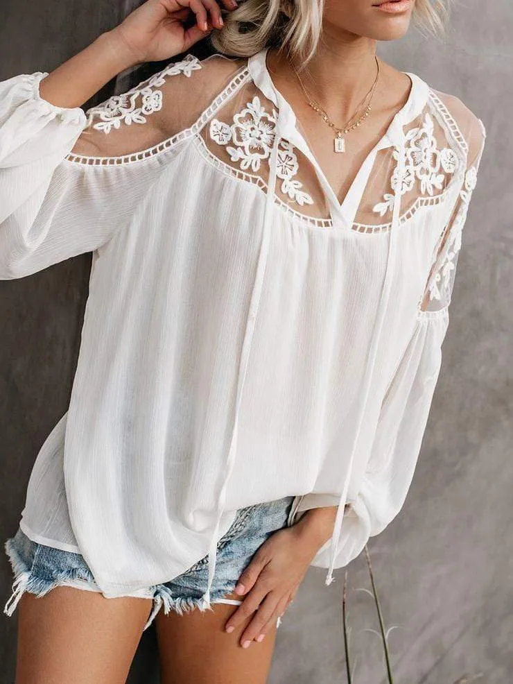 Elegant New Design Lace Blouses