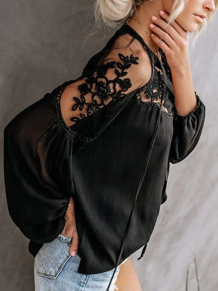 Elegant New Design Lace Blouses