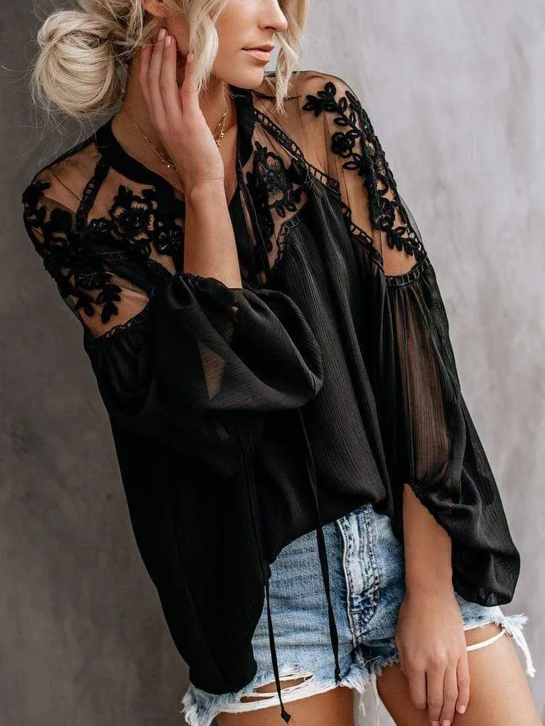 Elegant New Design Lace Blouses