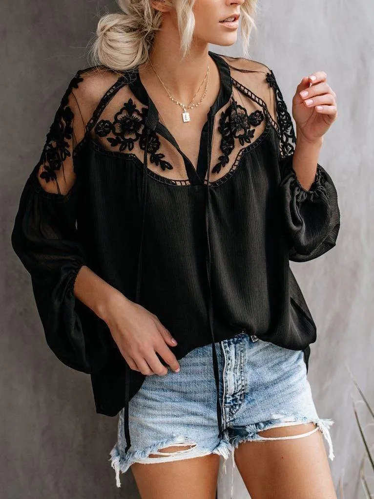 Elegant New Design Lace Blouses