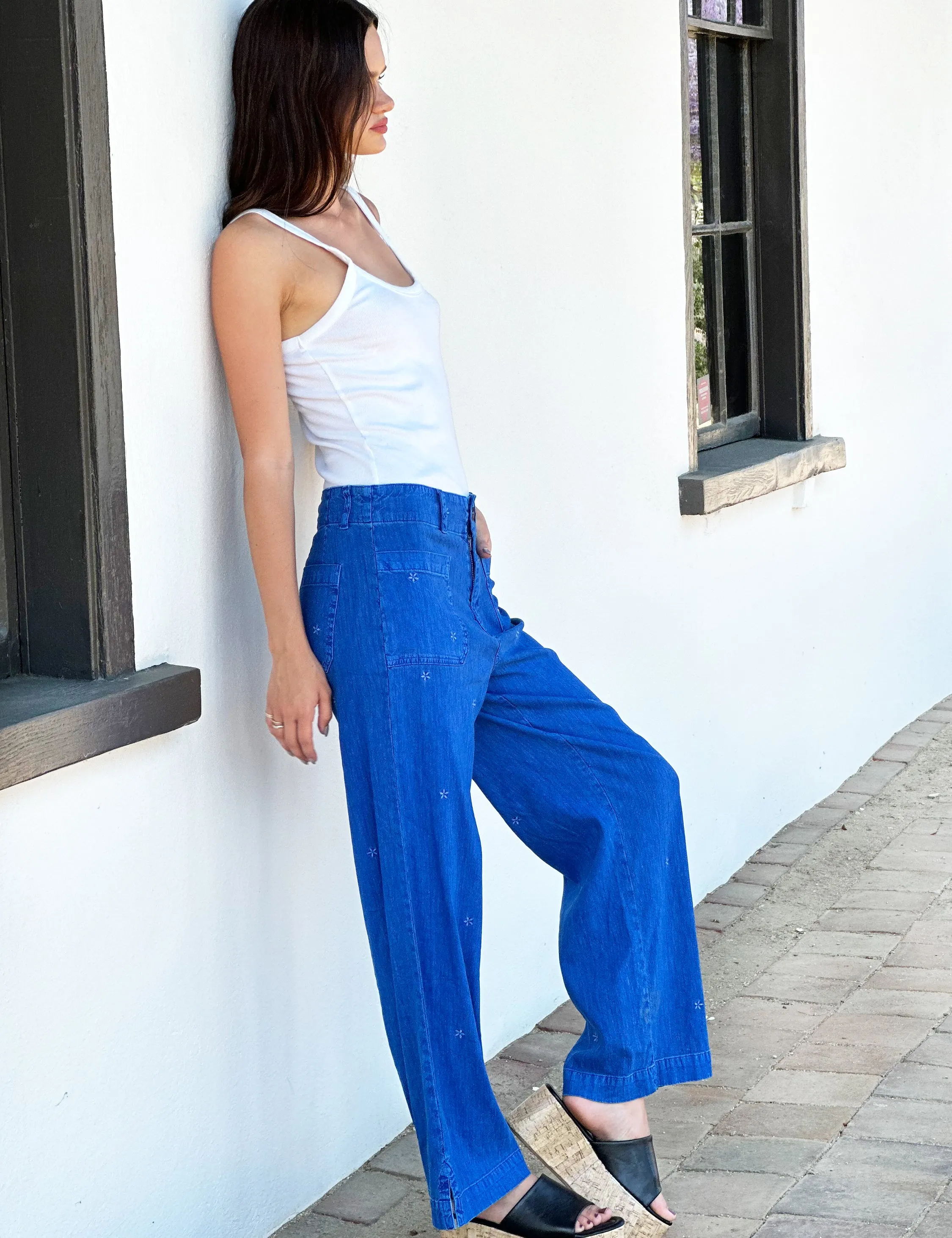 Flower Power Straight Leg Pants