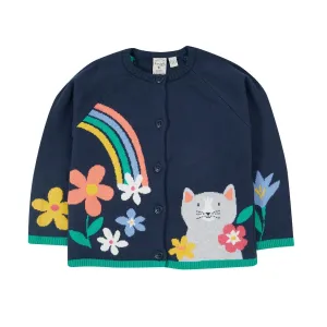 Frugi Reva Infant Cardigan Navy Cat