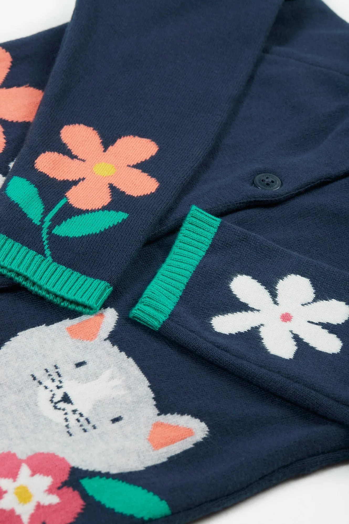 Frugi Reva Infant Cardigan Navy Cat