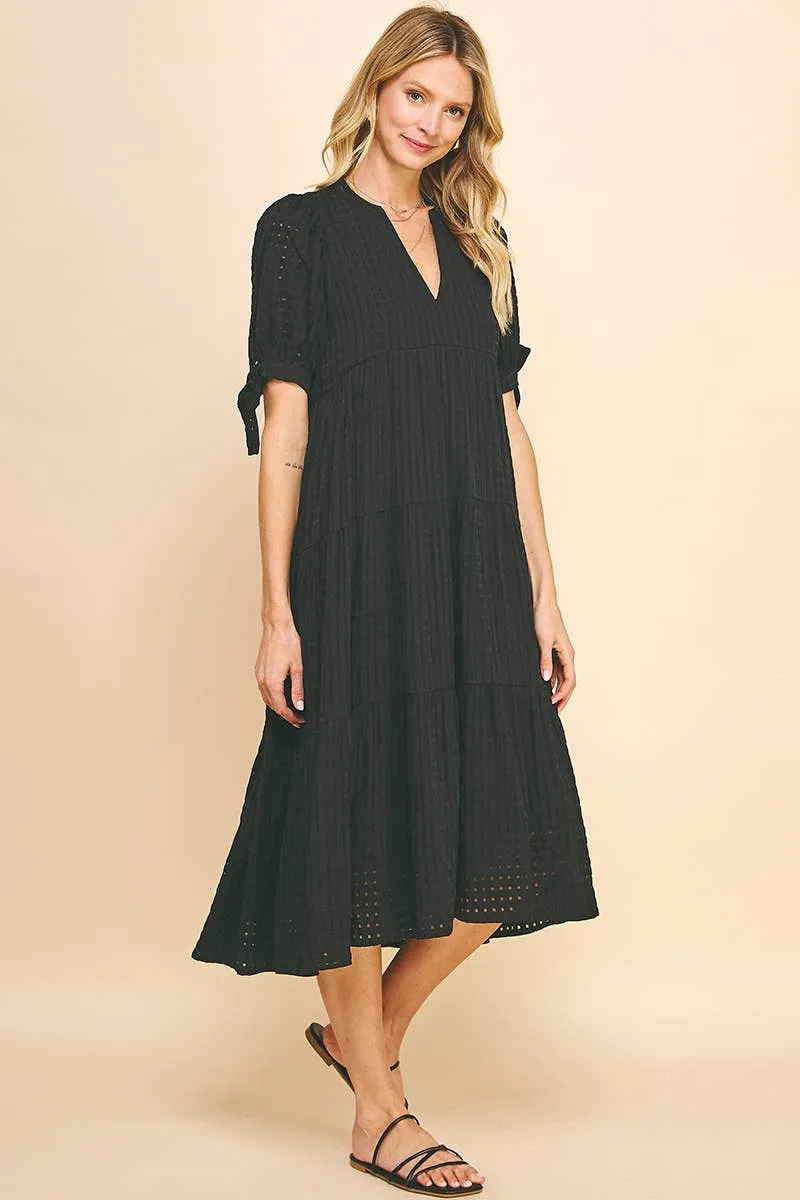 GINGHAM PRINT TUNIC DRESS