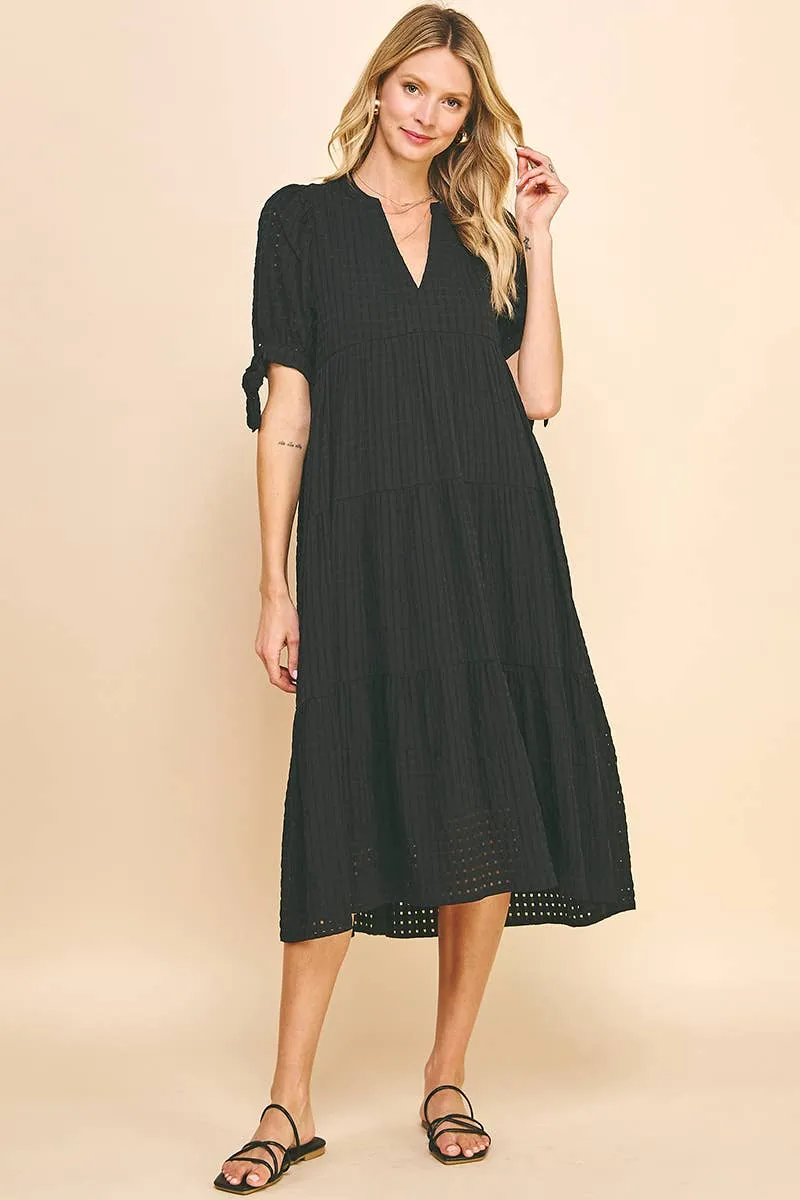 GINGHAM PRINT TUNIC DRESS