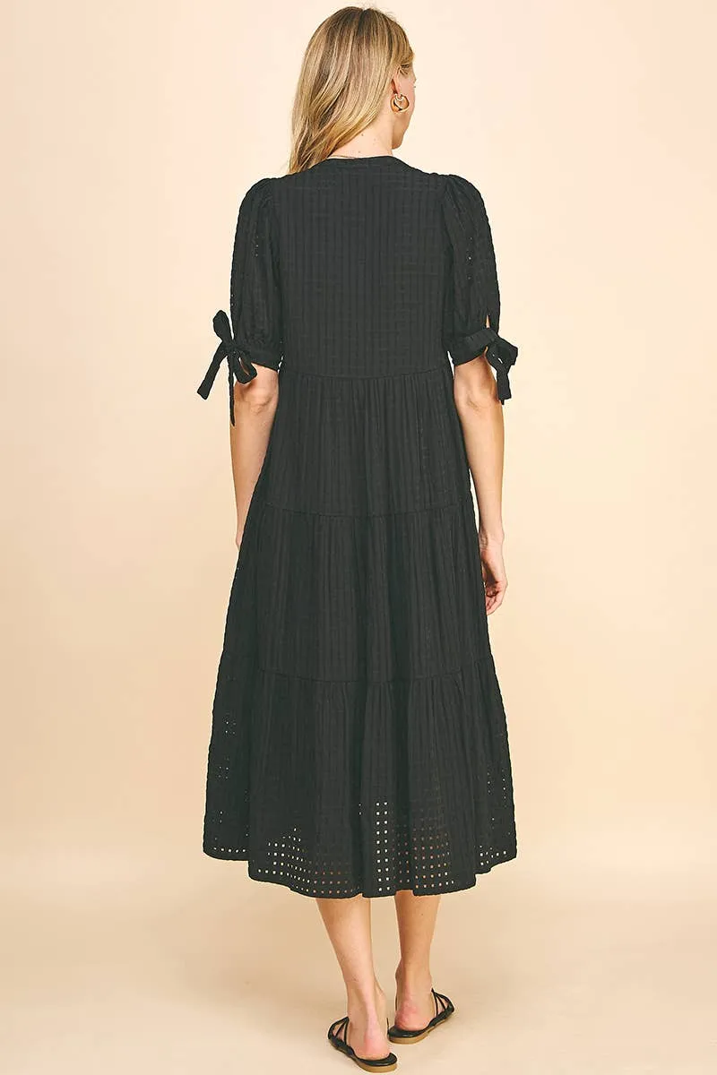 GINGHAM PRINT TUNIC DRESS