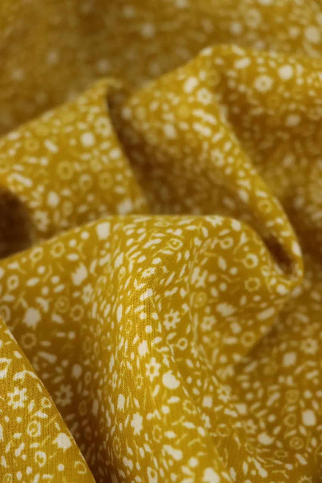 Golden Hour Floral 100% Organic Cotton Textured Woven
