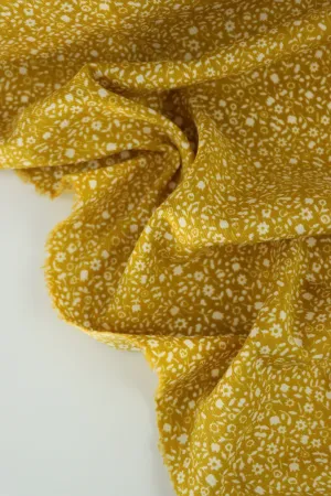 Golden Hour Floral 100% Organic Cotton Textured Woven