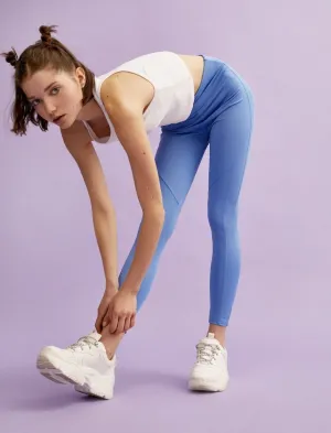 High Rise Leggings in Blue