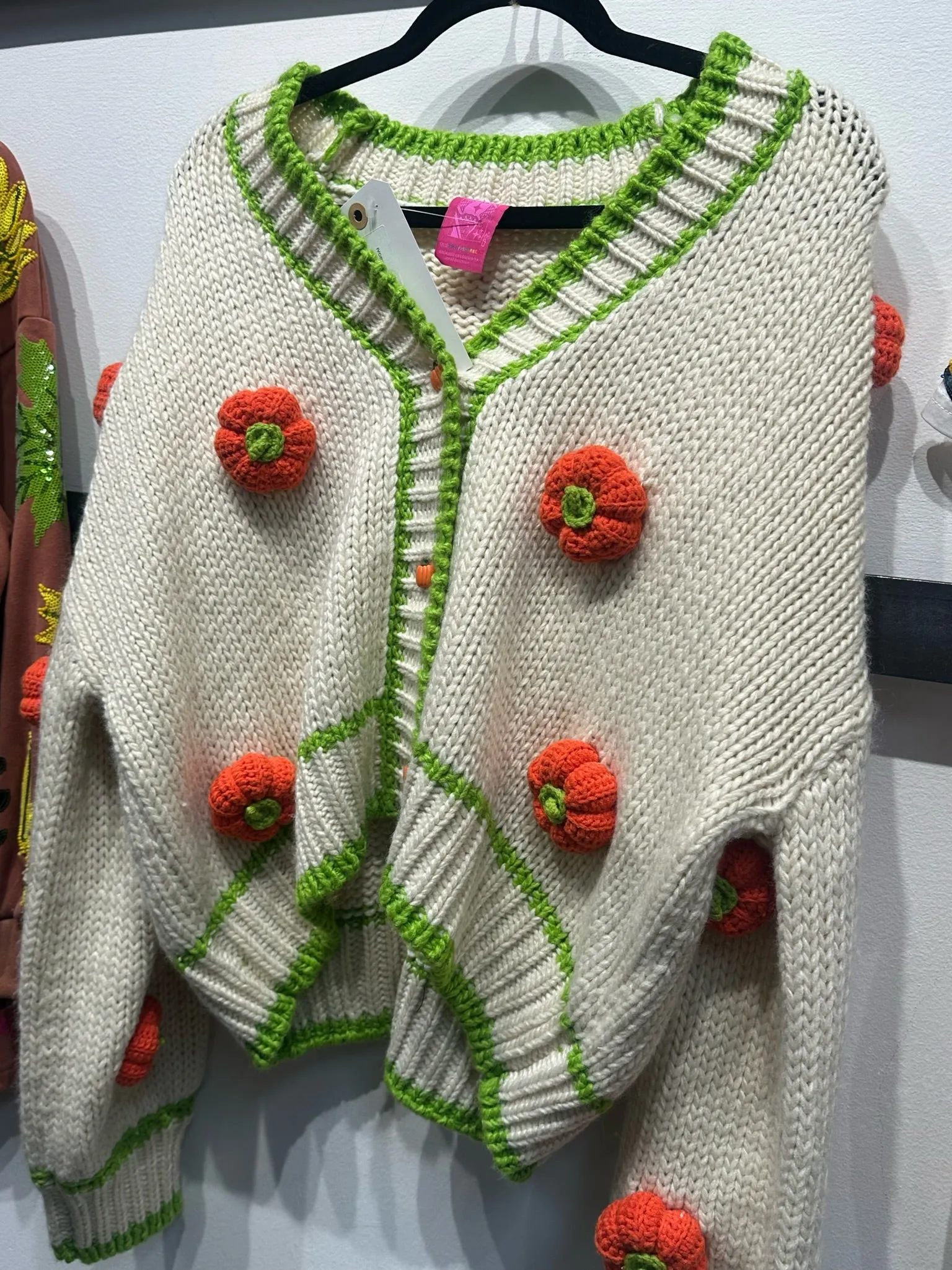 KNITTED PUPMKIN CARDIGAN