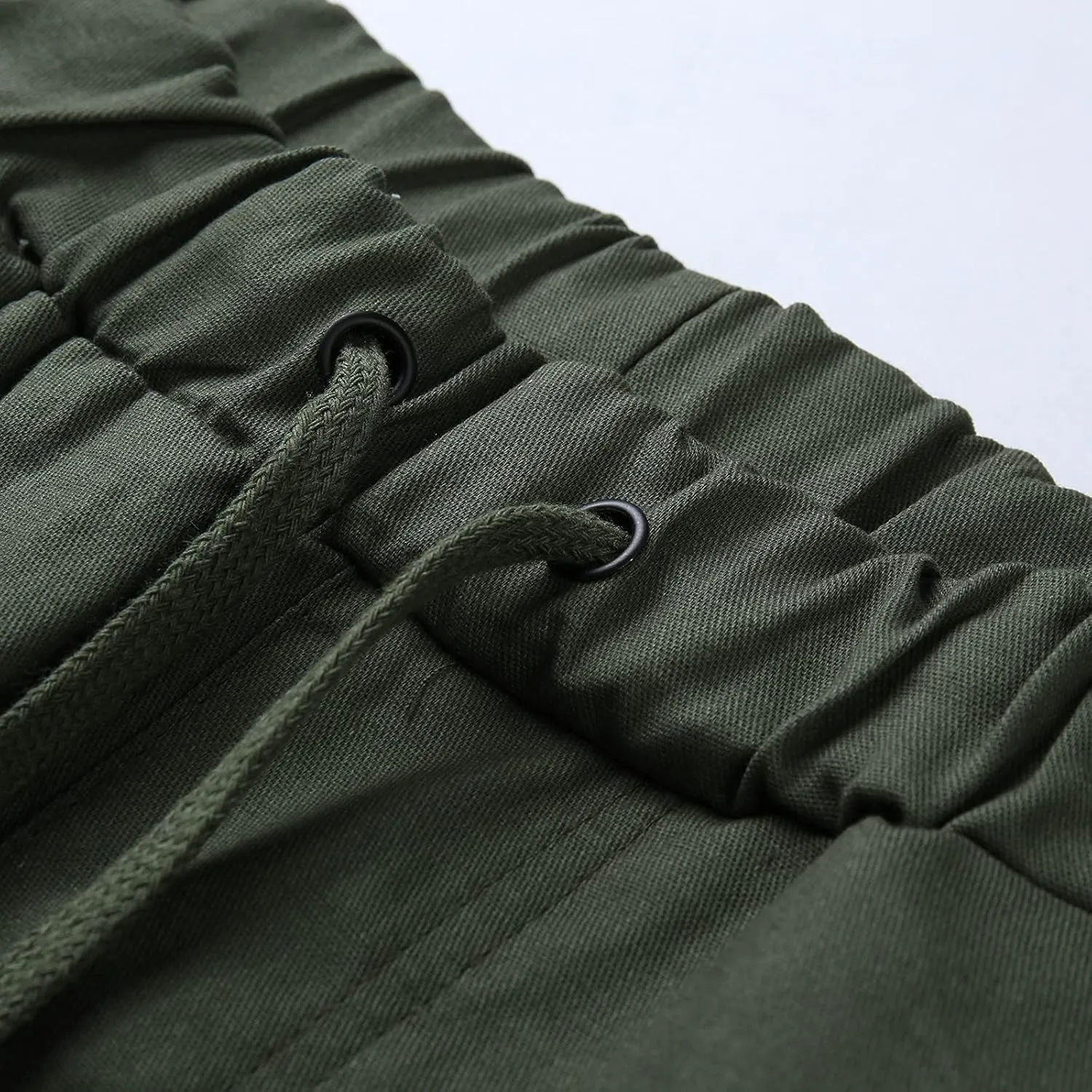 Mens Workout Cargo Sweatpants Heavyweight Fleece Cargo Sweatpants Stretch Elastic Waist Baggy Workout Jogger Pants