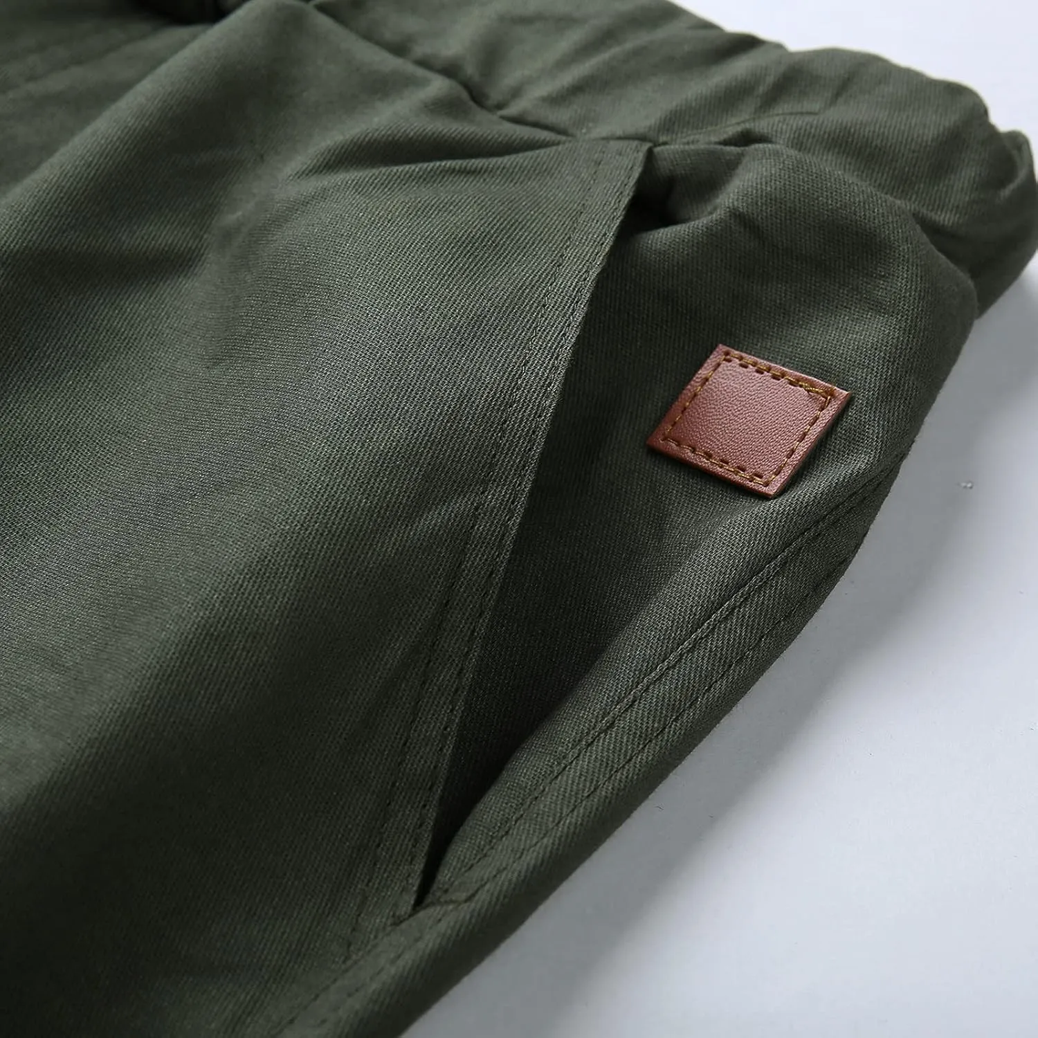 Mens Workout Cargo Sweatpants Heavyweight Fleece Cargo Sweatpants Stretch Elastic Waist Baggy Workout Jogger Pants