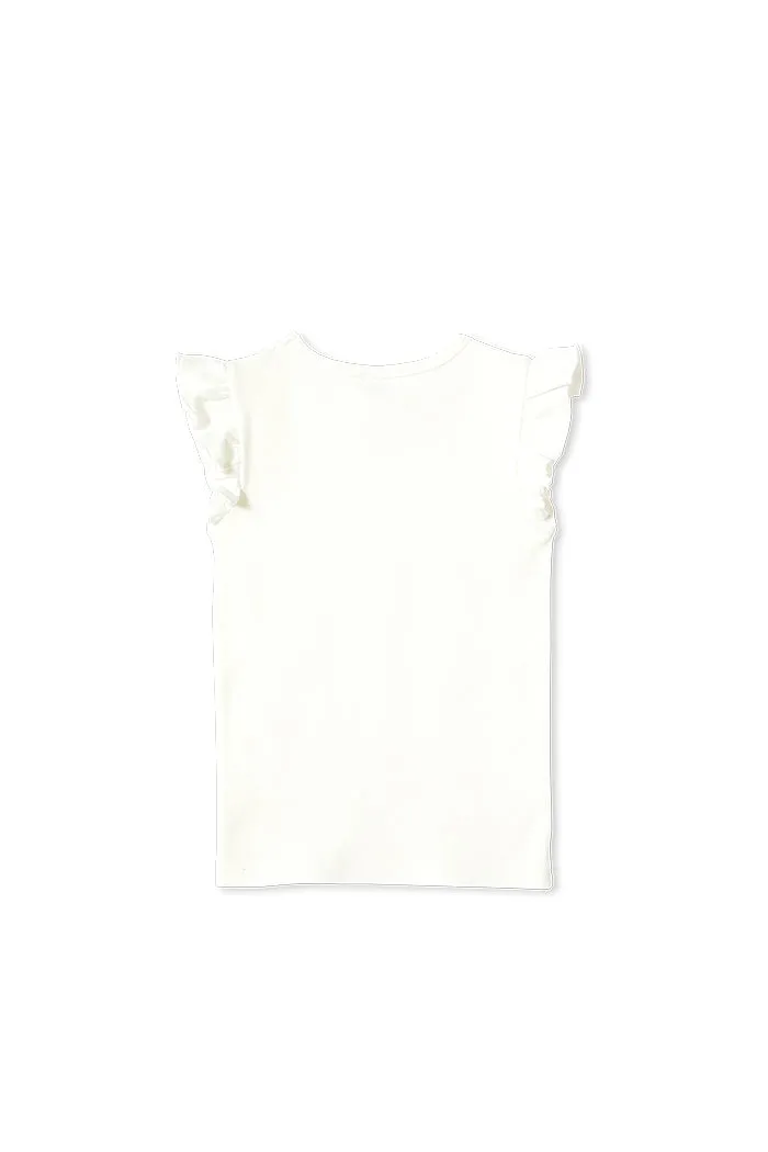 Milky Girl White Rib Tee