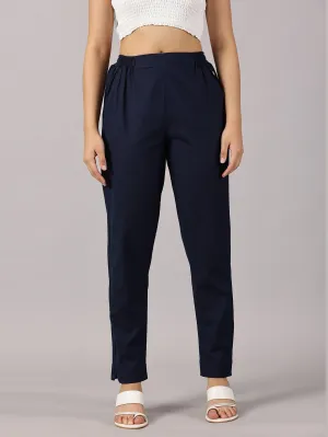 Navy Comfy Cotton Pants