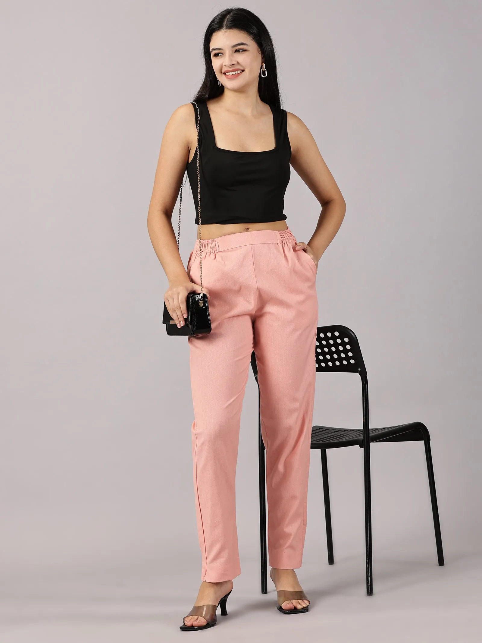 Peach Comfy Cotton Pants