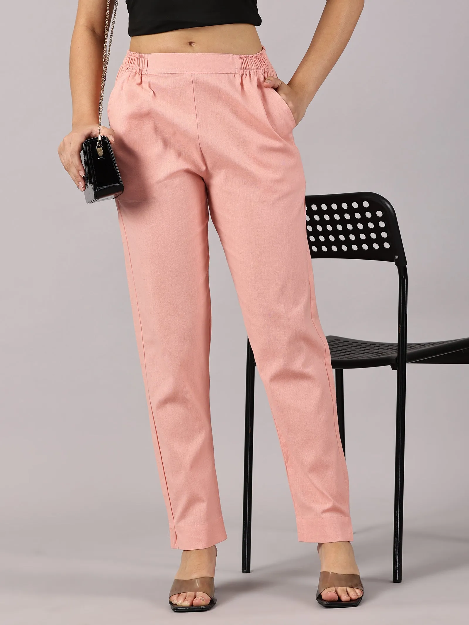 Peach Comfy Cotton Pants