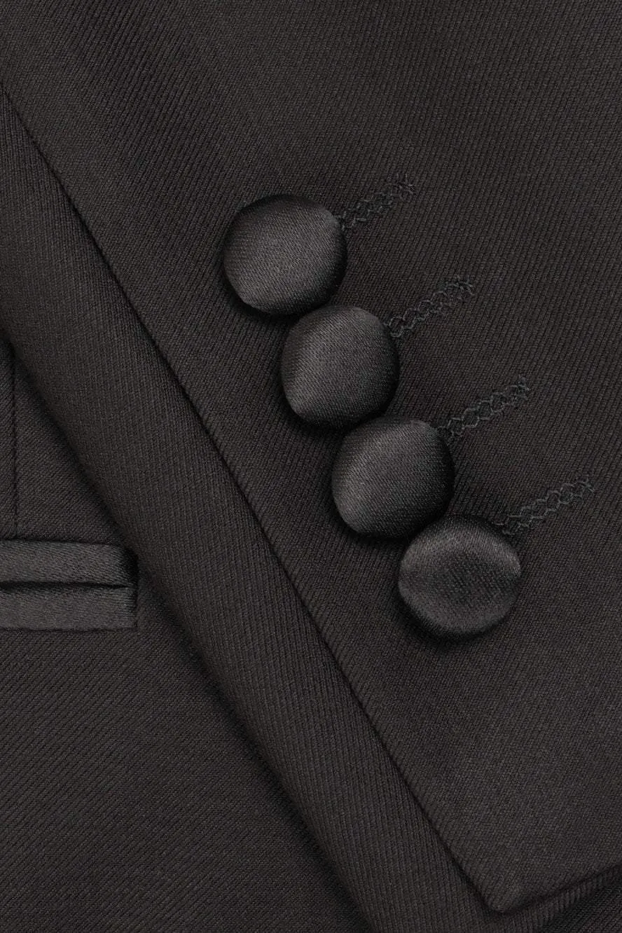 "London" Black Tuxedo Jacket (Separates)