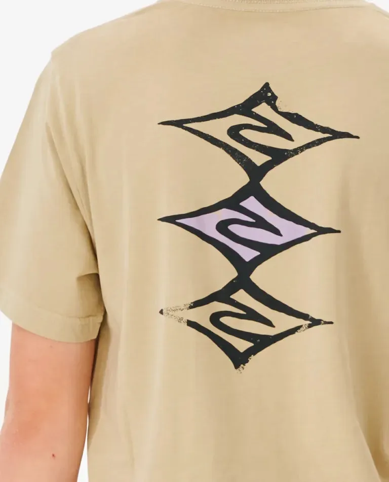 Rip Curl Cosmic Tides Diamond Tee Boy - Taupe