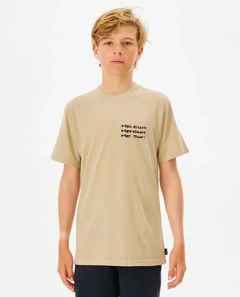 Rip Curl Cosmic Tides Diamond Tee Boy - Taupe