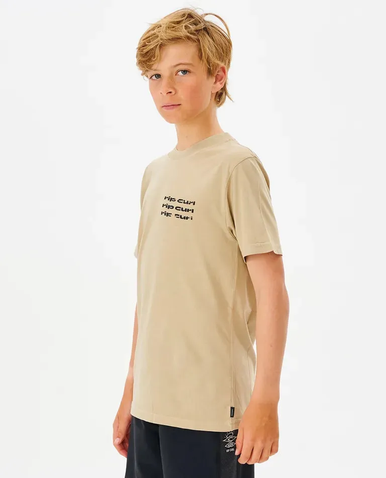 Rip Curl Cosmic Tides Diamond Tee Boy - Taupe