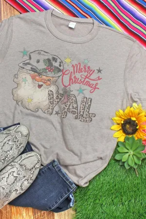 Santa Merry Christmas Y'all Unisex Keeper Vintage Jersey T-Shirt