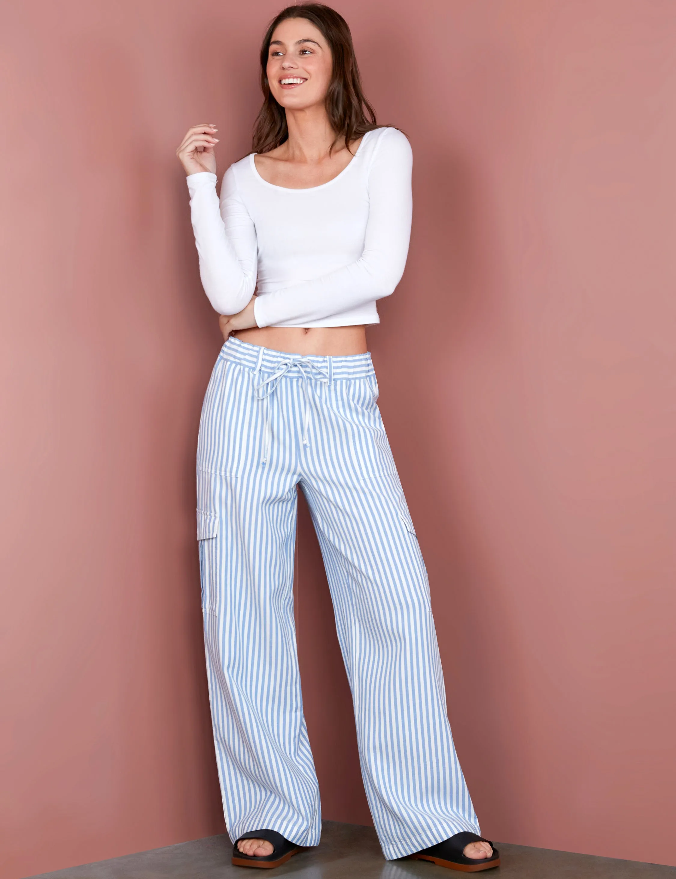 Striped Cargo Pants