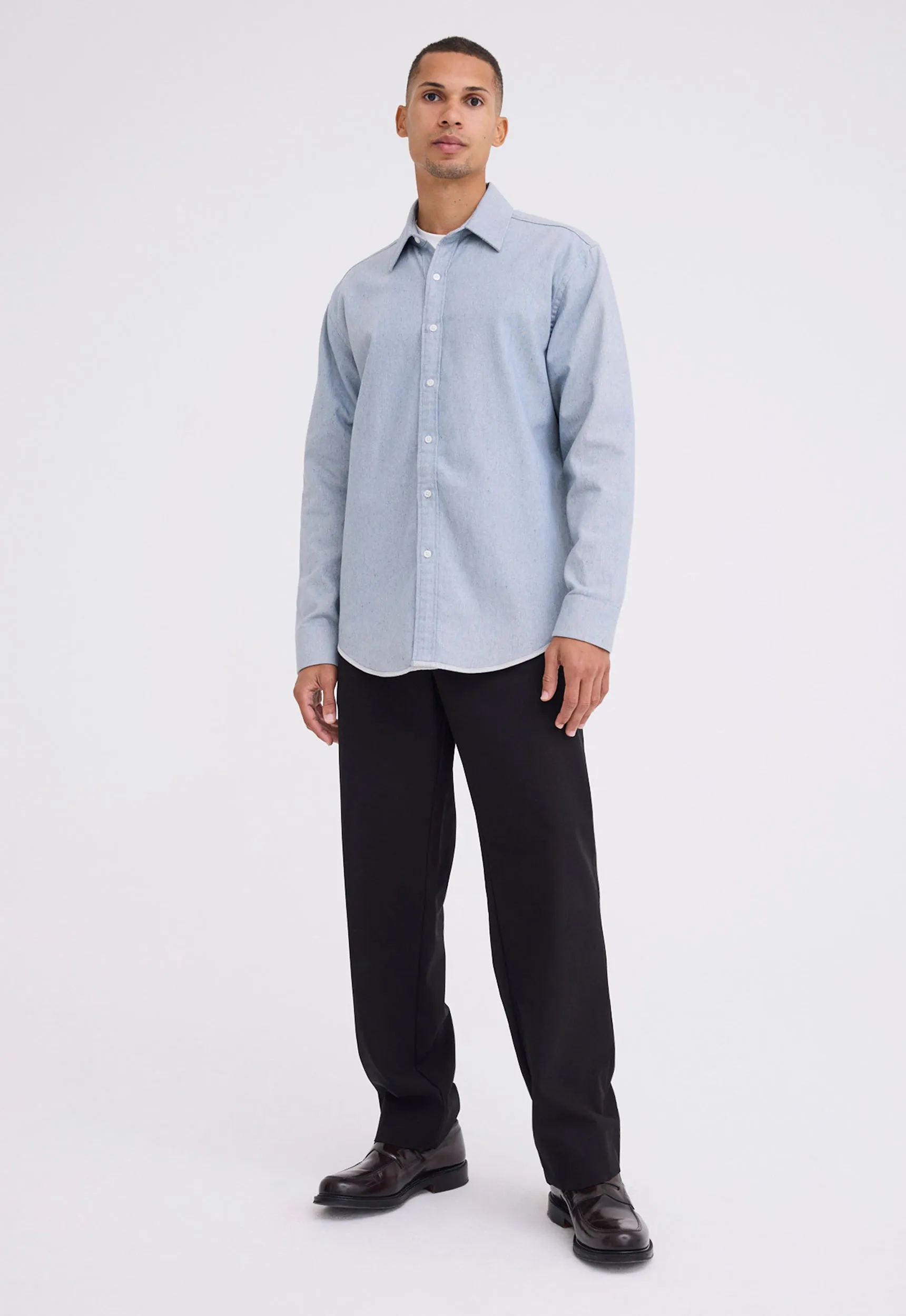Tanker Cotton Shirt - Bream Blue