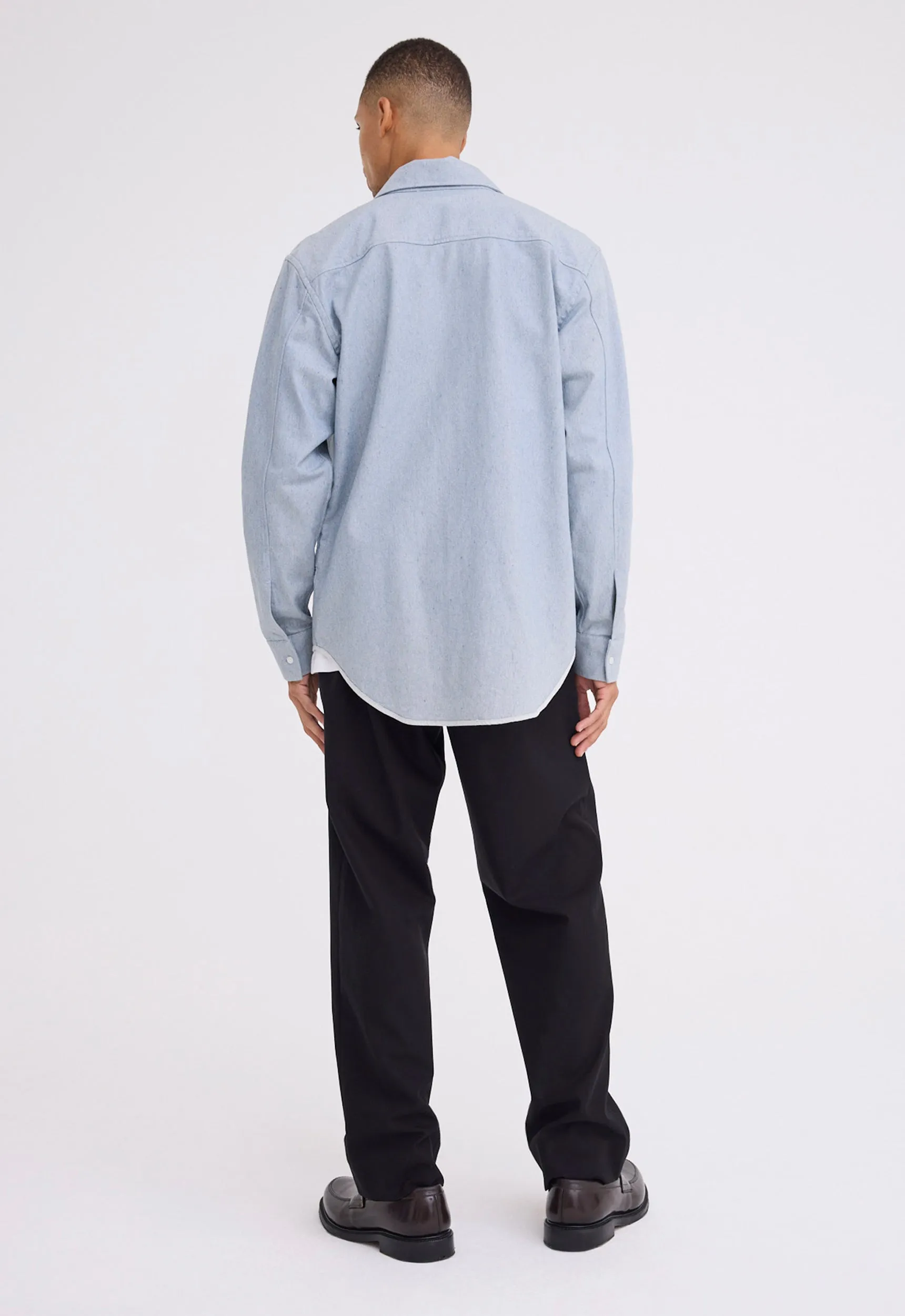 Tanker Cotton Shirt - Bream Blue