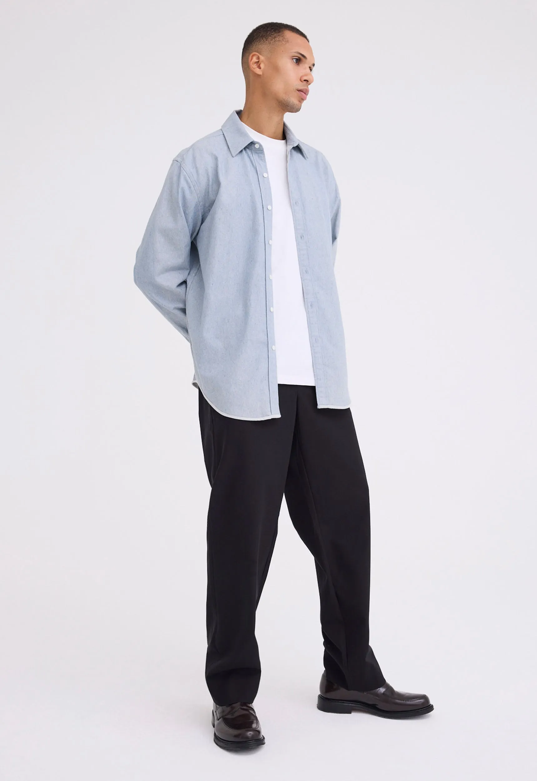 Tanker Cotton Shirt - Bream Blue