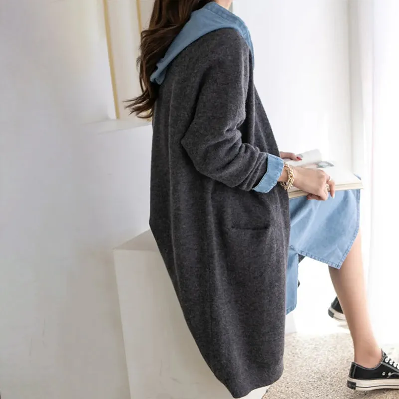 Thick and Warm Knitted Sweater Cardigan with Pockets