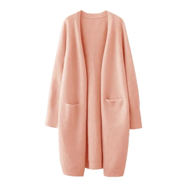 Thick and Warm Knitted Sweater Cardigan with Pockets