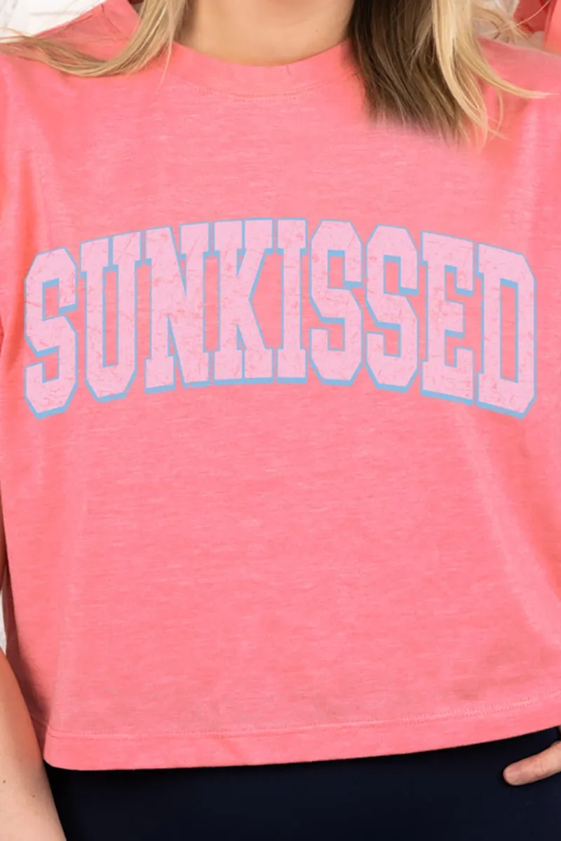 Vintage Varsity Sunkissed Women's Soft-Tek Blend Crop T-Shirt