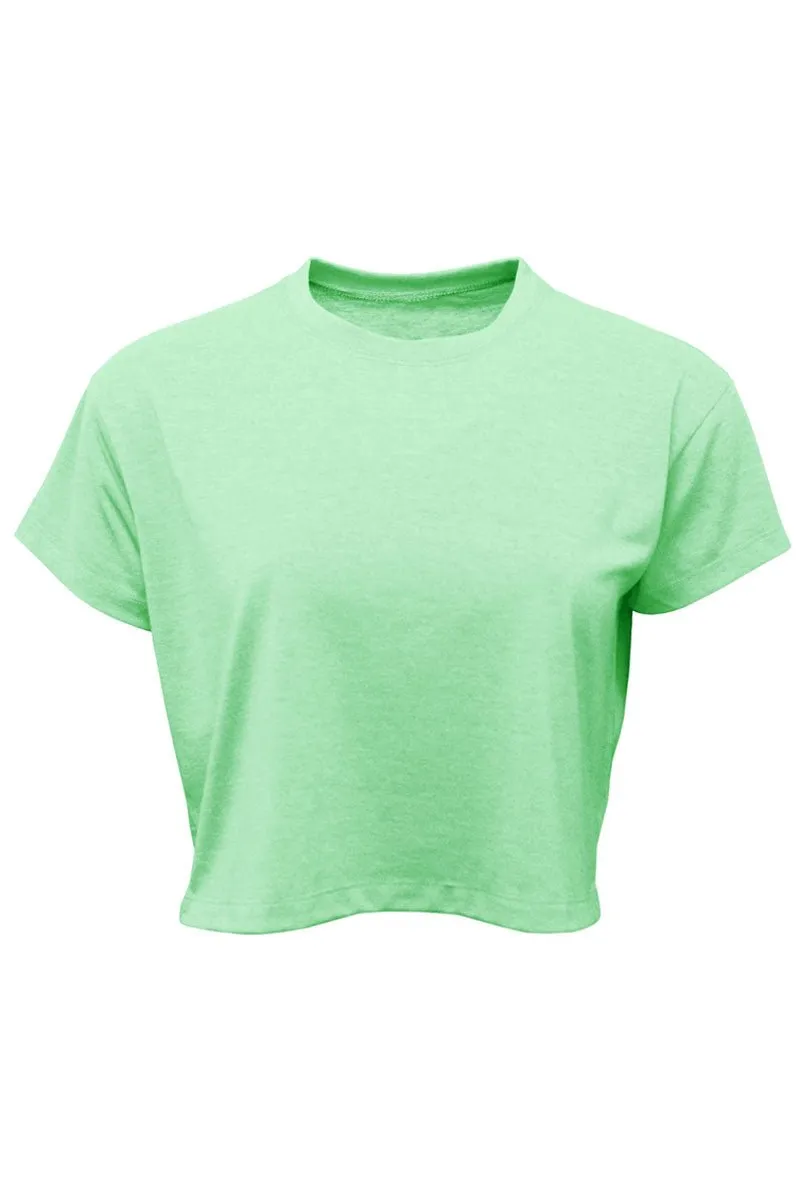 Vintage Varsity Sunkissed Women's Soft-Tek Blend Crop T-Shirt