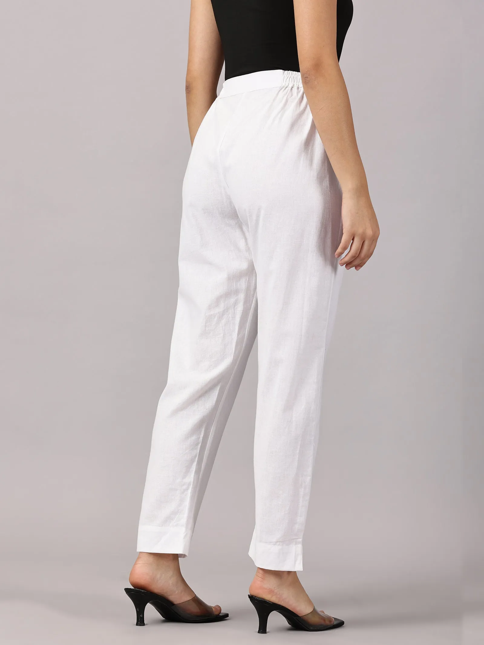 White Comfy Cotton Pants