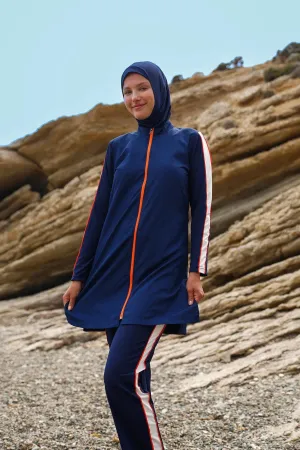 Woven Navy Burkini Modest Swimwear M2270