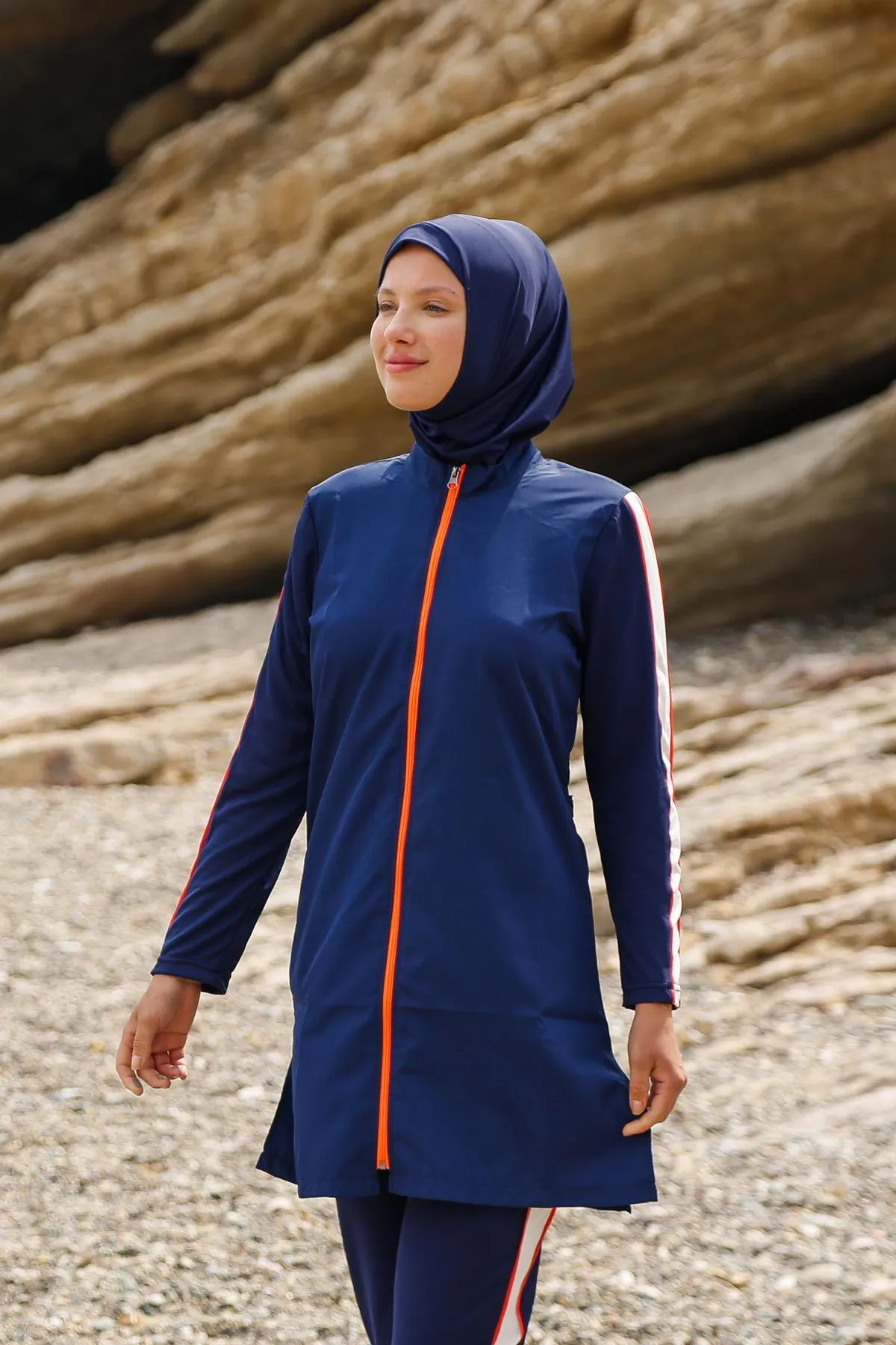Woven Navy Burkini Modest Swimwear M2270