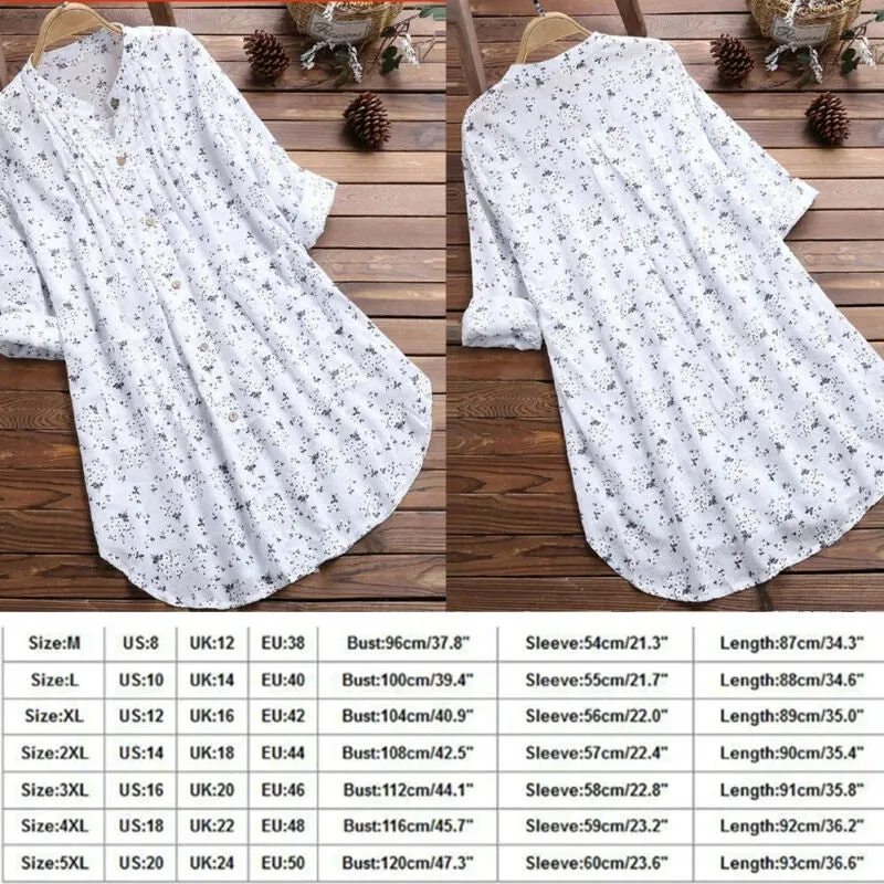 xakxx xakxx Women Loose Long Sleeve Tunic Tops Casual Blouses Plus Size M-3XL Shirt Summer Elegant Blouse Streetwear Fashion New